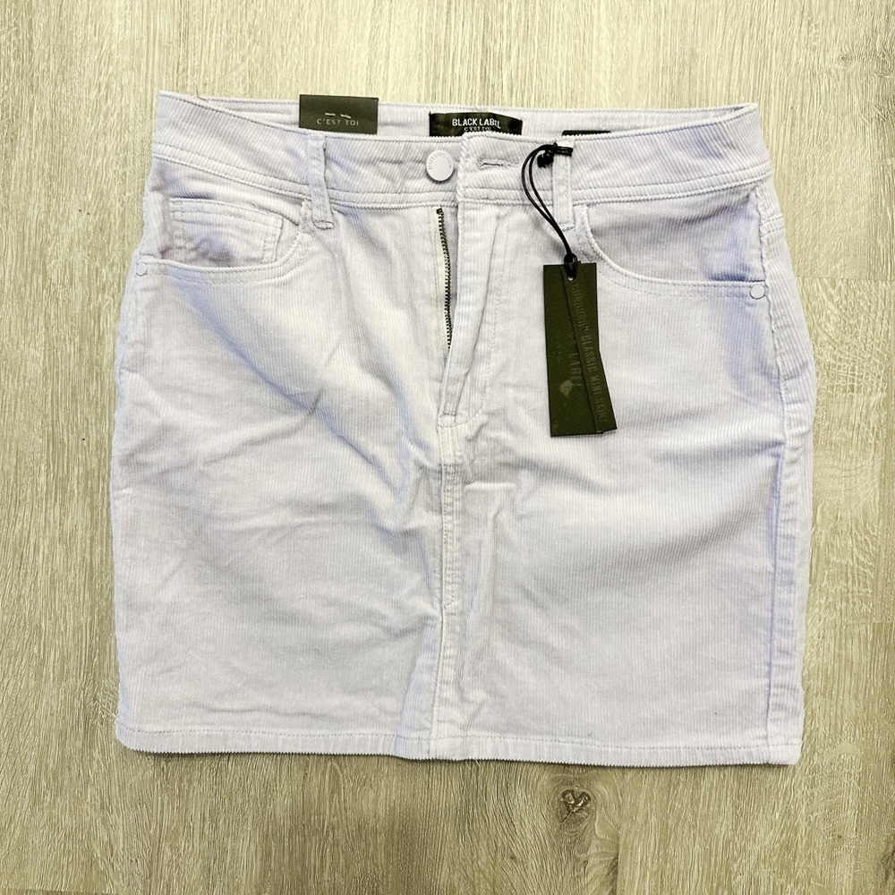 Black Label Lilac Corduroy Mini Skirt